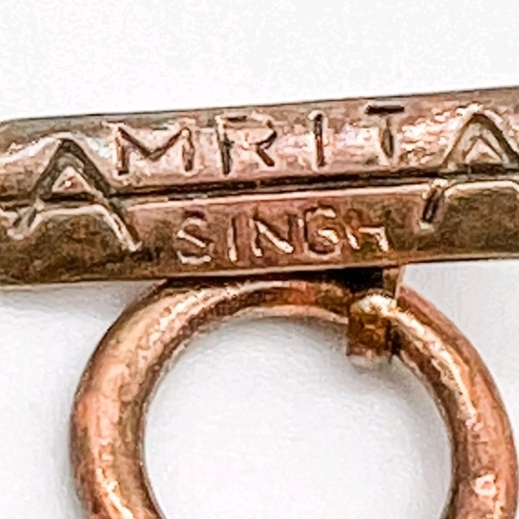 AMRITA SINGH Faux Green Turquoise Copper Chain Link Necklace - Picture 6 of 7